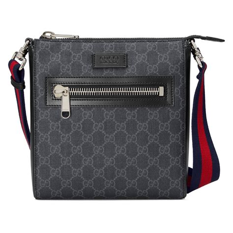 gucci black crossbody messenger bag|shoulder bag Gucci crossbody men's.